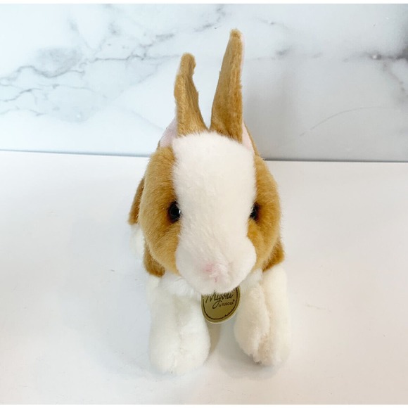 Aurora World Miyoni Bunny Rabbit Stuffed Animal Plush 8 Inch Brown White - Picture 4 of 9
